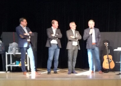 Les présidents des clubs : Vincent Lebreton CEEG, Bruno Lemoine CELS, Christophe Marcillet CERB et Christophe Ernault CERPS