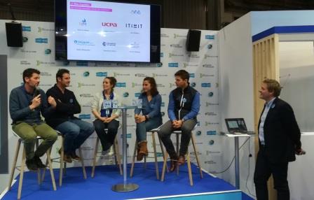 Les intervenants à la table ronde organisée par NINA sur les Néo-captains au Nautic 2018 à Paris